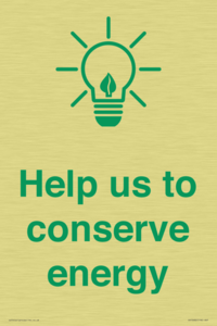 Help us to conserve energy 